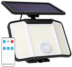 Masterled LED napelemes reflektor, halogén spotlámpa, 7W, 400lm, 6000K, hidegfényű, mozgás- és alkonyérzékelővel, távirányítóval, 180°, IP44, Masterled (LVTSOL0538)