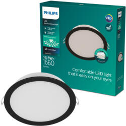 Philips LED Panel Süllyesztett LED Lámpatest 16.5W 1660lm 3000K Fekete Meson Philips (8721103131331)