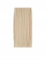 Reserved Világos Bézs Egyenes MIDI Szoknya Klasszikus Gyűrődés Hatás Sima M