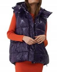 Reserved Lila Sima Steppelt Mellény Ujjatlan Cipzáras Kapucnival M/L