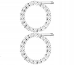 ZŁOCISTO Fehér Arany Fülbevaló Gyémánttal, Csavarható Stifttel Arany 585 (DLA DZIEWCZYNY NARZECZONEJ)