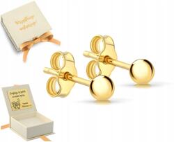 ZŁOCISTO Fülbevaló Golyó Arany-ezüst 925 3MM Helix