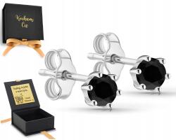 ZŁOCISTO Ezüst Fülbevaló Fekete Cirkóniával 925