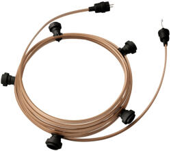 Creative-Cables Creative Cables design lámpa Készre szerelt, 7, 5 m-es Lumet fényfüzér készlet 5 fekete lámpatartóval, CATE27N075CM27 (CATE27N075CM27)