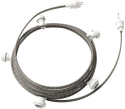 Creative-Cables Creative Cables design lámpa Kész használatra 7, 5 m-es Lumet fényfüzér készlettel, 5 fehér lámpatartóval, CATE27B075ECC37 (CATE27B075ECC37)