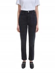 Reserved Fekete Pamut Farmer Nadrág Hosszú Szár Egyenes Cipzár Zsebek 40