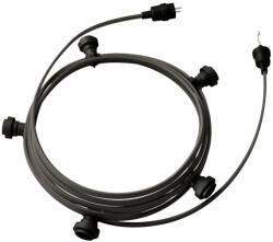 Creative-Cables Creative Cables design lámpa Készre szerelt, 7, 5 m-es Lumet fényfüzér készlet 5 fekete lámpatartóval, CATE27N075CM03 (CATE27N075CM03)