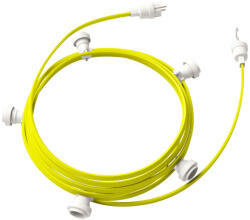Creative-Cables Creative Cables design lámpa Kész használatra 7, 5 m-es Lumet fényfüzér készlettel, 5 fehér lámpatartóval, CATE27B075CF10 (CATE27B075CF10)