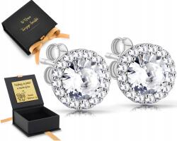 ZŁOCISTO Ezüst Fülbevaló Csavaros Cirkóniákkal 925 Gravírozás