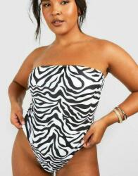 Boohoo Egyrészes Fürdőruha Zebra Mintás Nyitott Vállú Boohoo 44