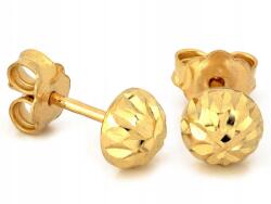 Lovrin Gyémántozott arany 585 14kt félgömb 0.98g finom stiftes fülbevaló