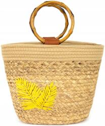 Szaleo Matera kosár táska kézreálló, levehető pánt, boho bézs (tr23122-1)