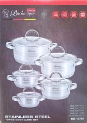 Bachmayer Edénykészlet 10 részes inox üveg fedővel BM-15799
