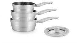  Nyeles főzőedény szett márvány bevonattal üveg fedővel 16-18-20 cm RL-FS3M