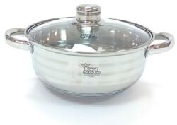 Happy Cooking Inox lábas üveg fedővel - többféle méretben Fajta: 3, 4L 22x9cm