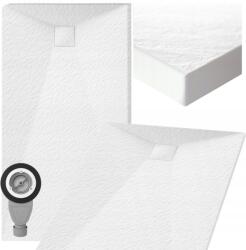 Granitan Zuhanytálca Kő szerkezet téglalap alakú 120x90 cm Fehér Teja (TEJA21210)