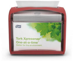 Tork Szalvéta adagoló, 16, 9x20, 1x14, 1 cm, asztalra helyezhető, N4 rendszer, Signature line "Xpressnap", vörös