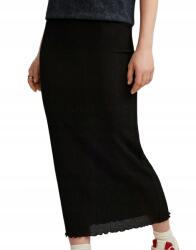 House Fekete Midaxi Szoknya Texturált Magas Derekú Klasszikus House Xs