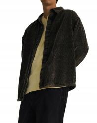 Reserved Sötétszürke Kordbársony Ing Hosszú Ujjú Pamut Mosási Hatás M