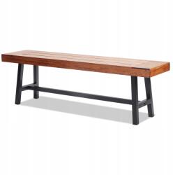 Vevor Kültéri pad, 175 cm-es fa, kerti pad, fém lábú, park, terasz, étkezőpad (GYZYMZ63YC00L6)