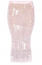 Prettylittlething Világos Rózsaszín Kötött Maxi Szoknya Gumis Derékkal Prettylittlething Xs