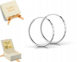 ZŁOCISTO Fülbevaló Karika Vágott Gyémánt Ezüst 925 2, 5CM 25MM (DLA DZIEWCZYNY NARZECZONEJ)