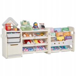 Vevor Játéktároló állvány 4 szintes többfunkciós 10 műanyag tárolóval (DGNKFSWJSNXSH)