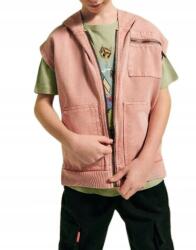 Reserved Egyszerű Klasszikus Rózsaszín Pamut Mellény Kapucnis Cipzár 122