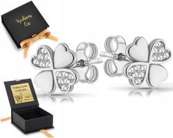 ZŁOCISTO Ezüst Fülbevaló Lóhere Csavar 925 Gravírozás