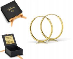 ZŁOCISTO Arany Fülbevaló Karika Ezüst 925 Aranyozott 2, 5CM 25MM (DLA DZIEWCZYNY NARZECZONEJ)