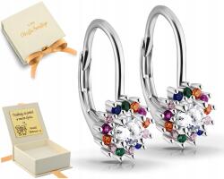 ZŁOCISTO Fülbevaló Kislánynak Francia Kapcsos Színes Ezüst 925