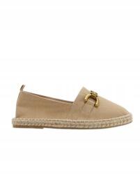 Reserved Egyszerű Klasszikus Bézs Bebújós Espadrilles Szalma Csat Talp 36-OS (111BN)