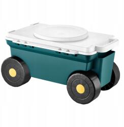 VEVOR Kerti Ülő Gurulós 2 az 1-ben Tárolórekesszel Műanyag Behúzható (KYDHYZYQXCWKOJ)