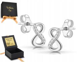 ZŁOCISTO Ezüst Fülbevaló A Végtelenség Jele Infinity Nyolcas 925 Gravírozással