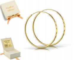 ZŁOCISTO Fülbevaló Karika Aranyozott Ezüst Minta 925 3, 5 CM 35MM (DLA DZIEWCZYNY NARZECZONEJ)