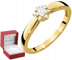ZŁOCISTO Arany Gyűrű Laboratóriumi Gyémántok Minden Méret Gravírozás (DLA DZIEWCZYNY NARZECZONEJ)