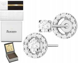 ZŁOCISTO Fehér Arany Fülbevaló Gyémántokkal Lab 0, 32 Ct Stift Ajándék Arany 585 (DLA DZIEWCZYNY NARZECZONEJ)