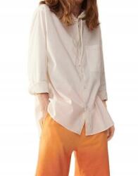 Reserved Krémszínű Gombos Kapucnis Ing Hosszú Ujjú Hosszú Zseb M