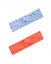 Reserved 2 Db-os Klasszikus Pamut Fejpánt Korall Fehér-kék 56