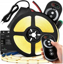 BERGE Led szalag Cob Neon 12V 5m 320 dióda 60W Erős Fény 8mm Távirányító Készlet (Taśma LED COB Neon 12V 5m 320 diod Zestaw)