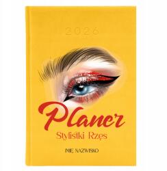  Naptár A5 2026 Sárga Időzítő Ajándék Tervező Szempilla Stylist Wz