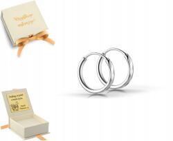 ZŁOCISTO Fülbevaló Karika Kicsi Ezüst Vágott Gyémánt 925 1, 2CM 12MM (DLA DZIEWCZYNY NARZECZONEJ)