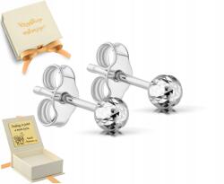 ZŁOCISTO Ezüst Fülbevaló Gyémánt Golyókkal 5 MM