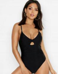 Boohoo Fekete Klasszikus Egyszerű Sima Egyrészes Fürdőruha Boohoo 40 (7786)