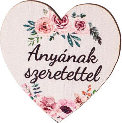 Valex Decor 5db. "Anyának szerettel" feliratos dekor szív tábla 5cm (GV03-60)