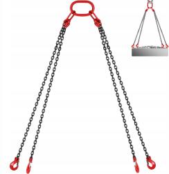  10 lábas emelőláncos heveder, 5/16 hüvelyk, 11000 font, G80 acél, 4 lábas horgok állítója (3MSGLT0000000000)