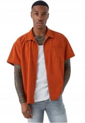 Boohooman Narancssárga Rövid Ujjú Kihúzható Ing Boohooman L