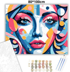  Vibráló tekintet - számfestő készlet - 80×100 cm (Keretre feszítve)