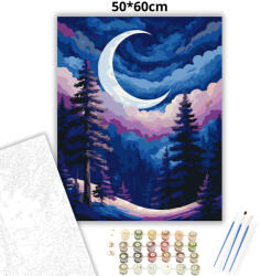  Csendes fenyőerdő - számfestő készlet - 50×60 cm (Keret nélkül)