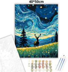  Csillagfényes szarvas - számfestő készlet